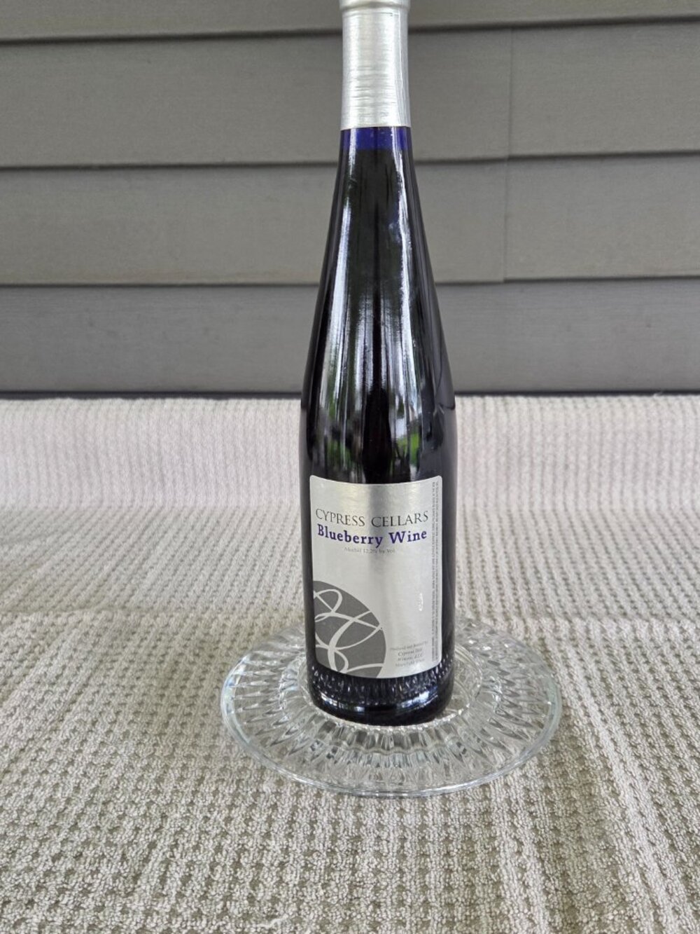 Vintage Lead Crystal Pillar Candle Holder or Wine Charger Made In Poland 7”